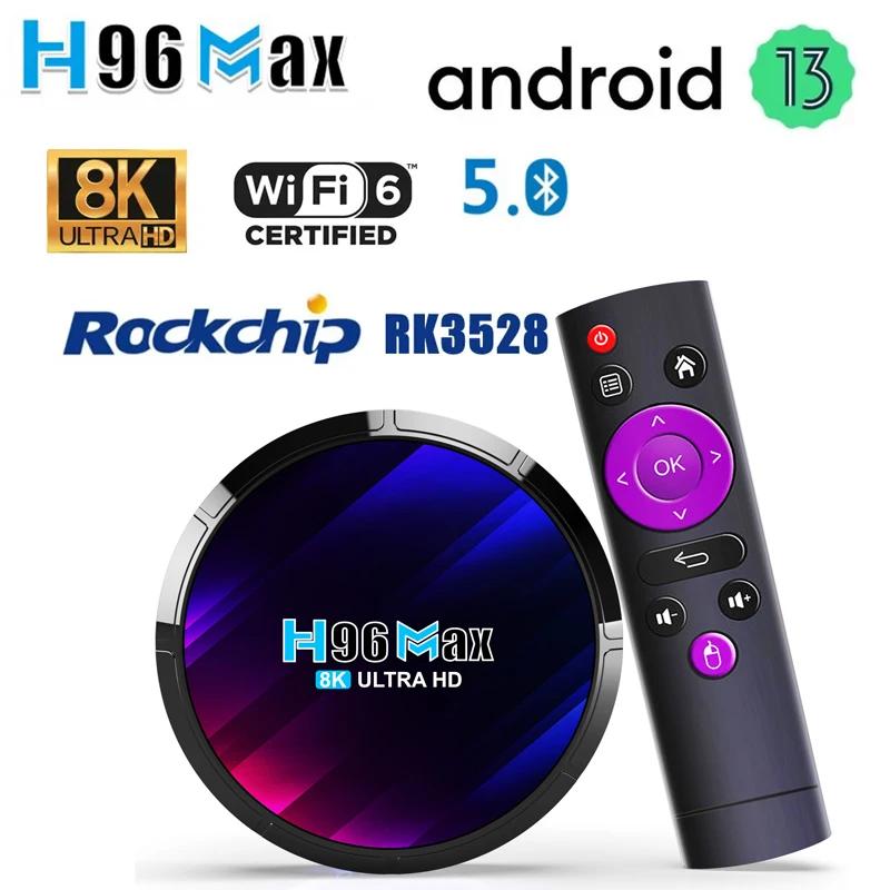 Ʈ TV ڽ, ȵ̵ 13, 4G, 64G, 32G, WiFi6, 5G,  , 4K, 8K,  ̽ ýƮ, ̵ ÷̾,  ڽ, H96 MAX RK3528